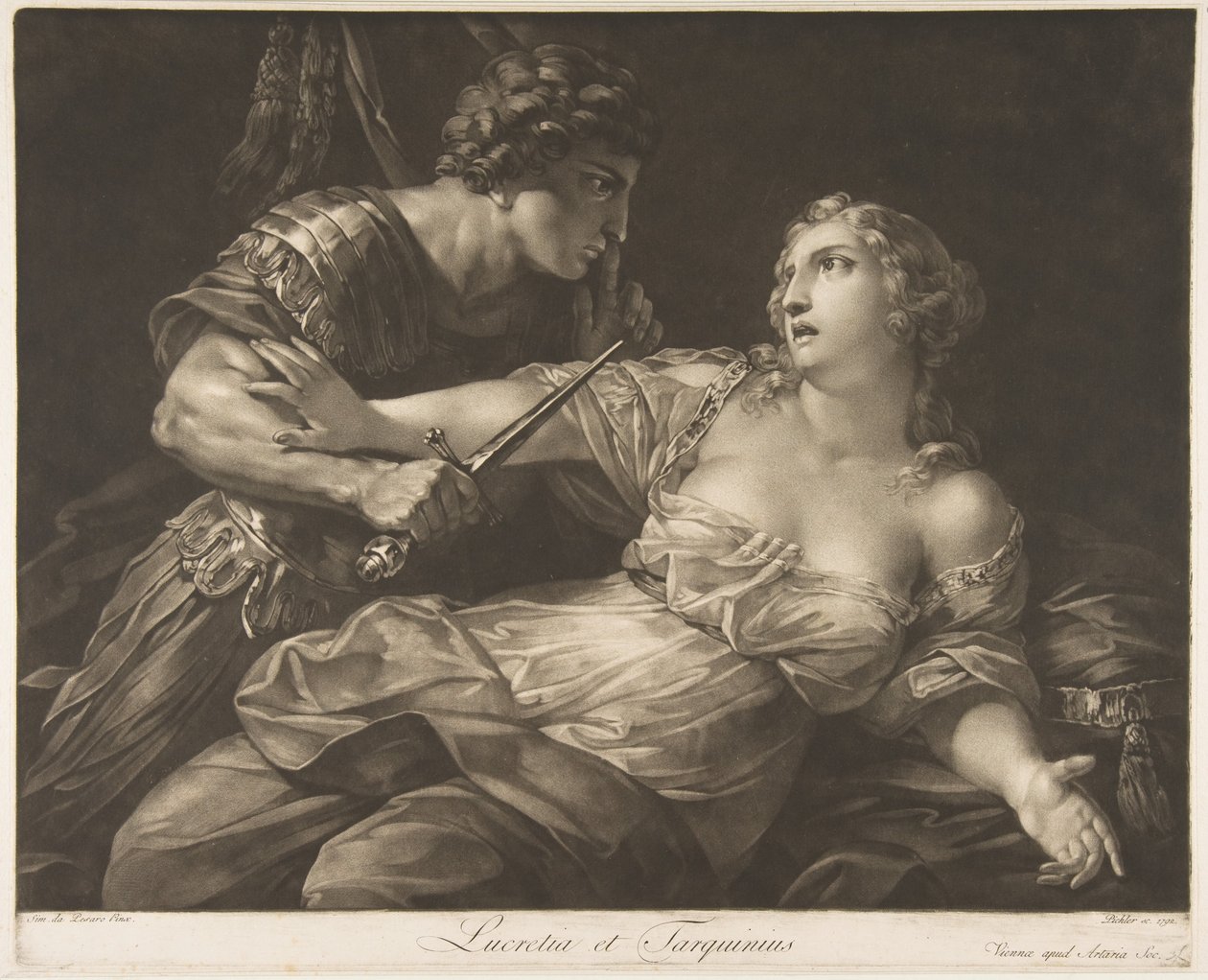 Tarquinio e Lucrezia, 1792 da Johann Peter Pichler