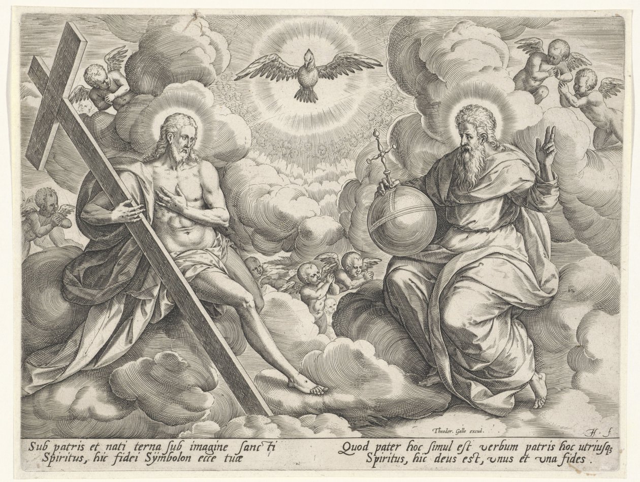 La Santissima Trinità tra le nuvole da Johann Sadeler (I)