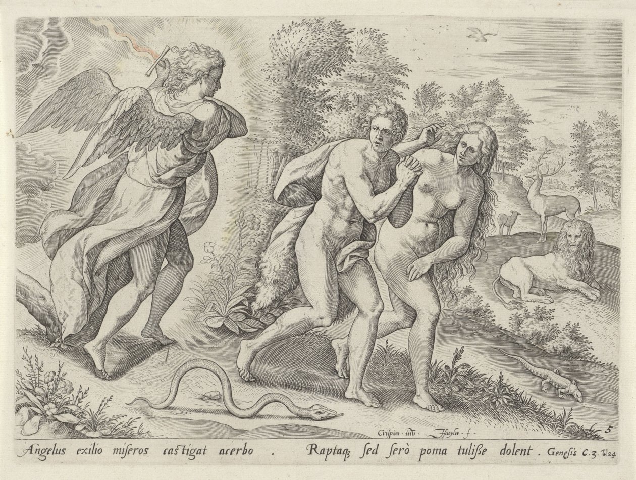 Espulsione dal Paradiso da Johann Sadeler (I)