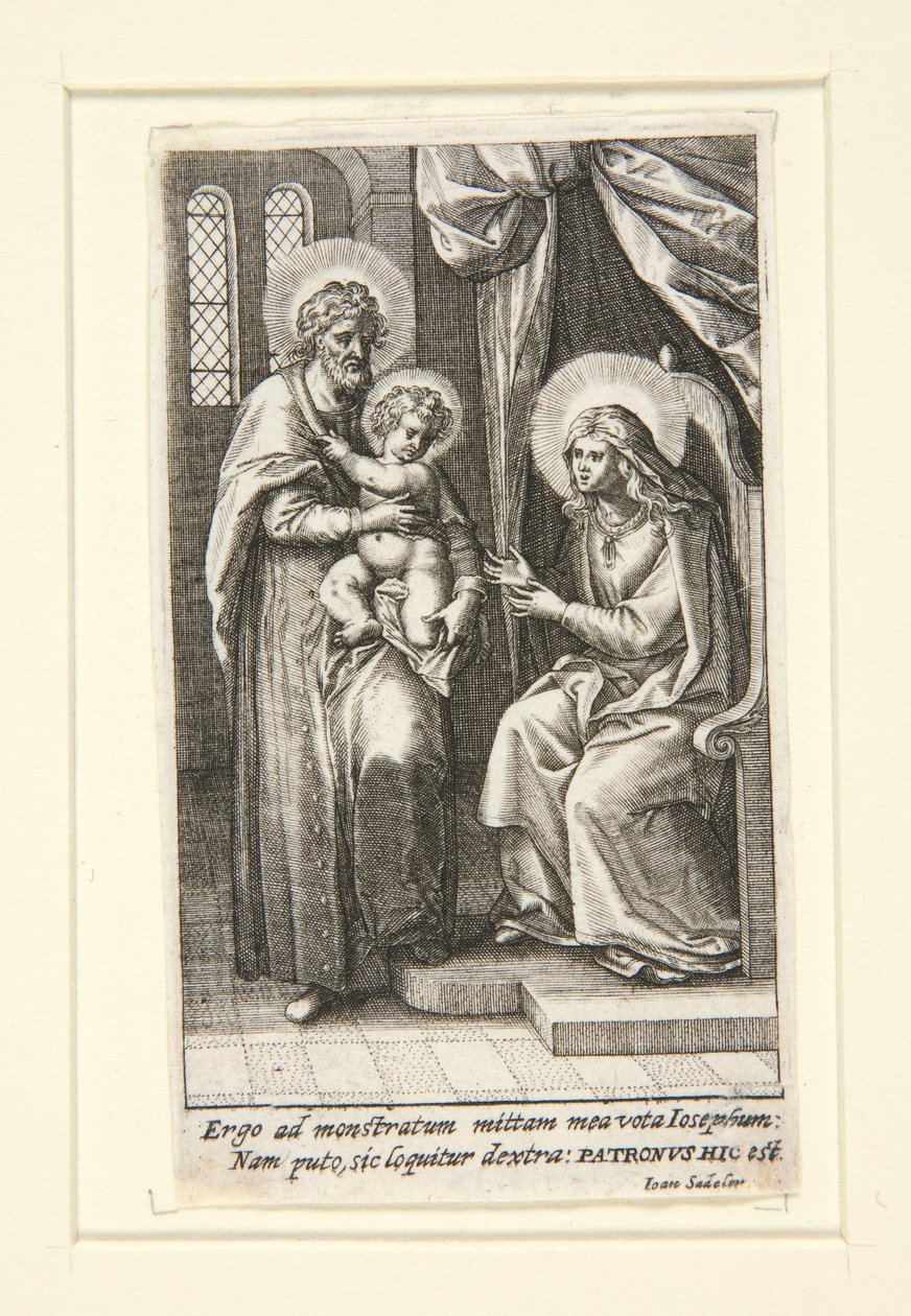La Sacra Famiglia da Johann Sadeler I