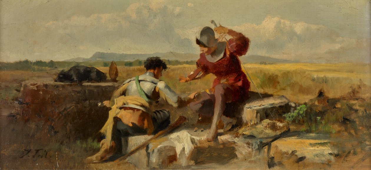 Due cavalieri che giocano a dadi da Johann Till der Jüngere