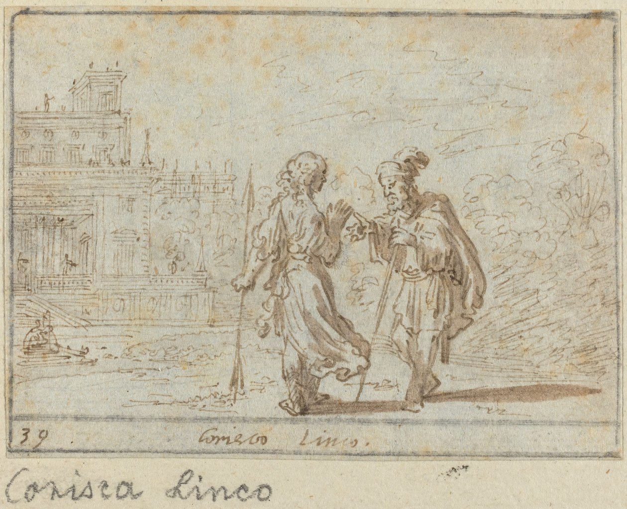 Corisca e Linco da Johann Wilhelm Baur