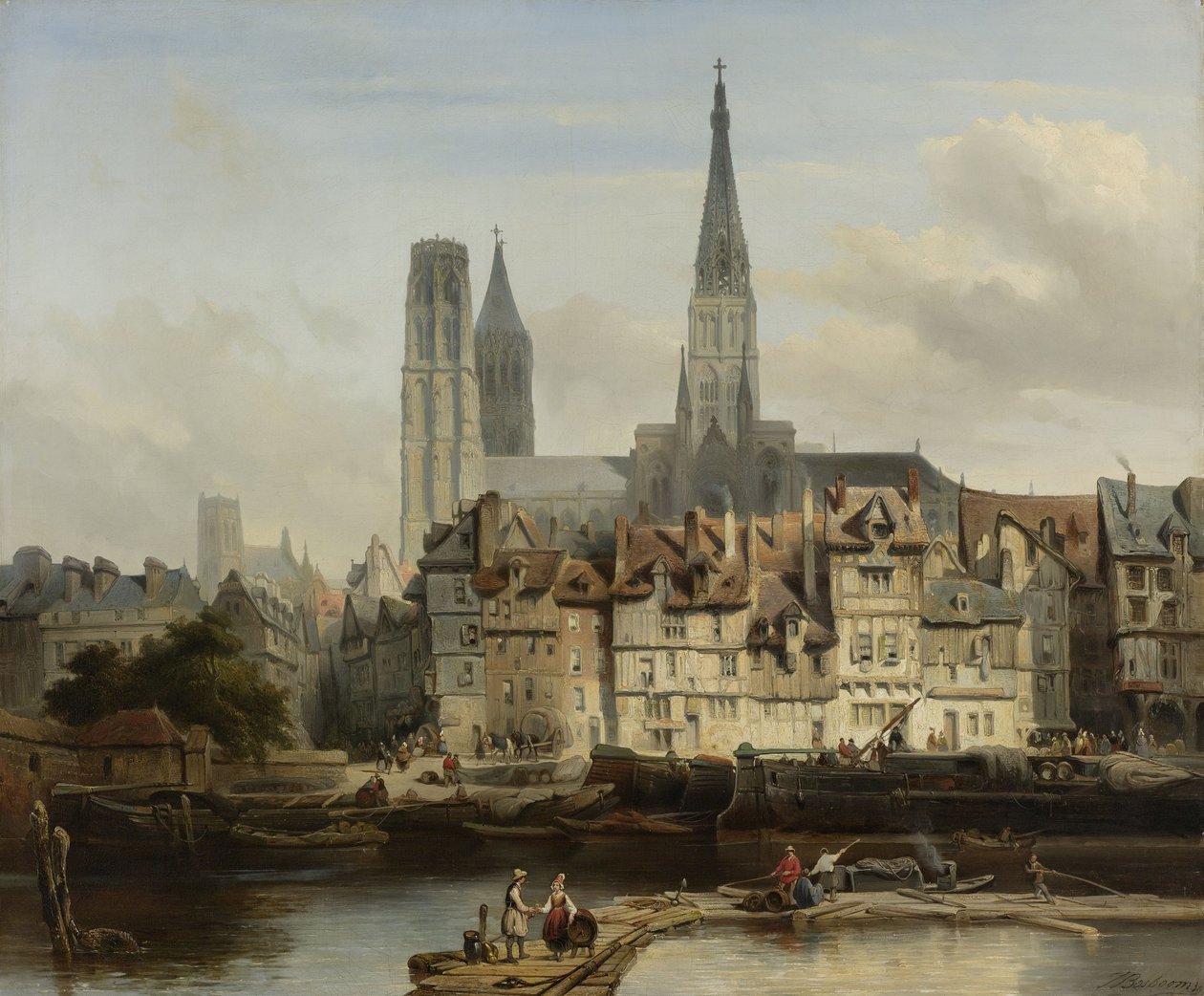 Il Quay de Paris a Rouen da Johannes Bosboom