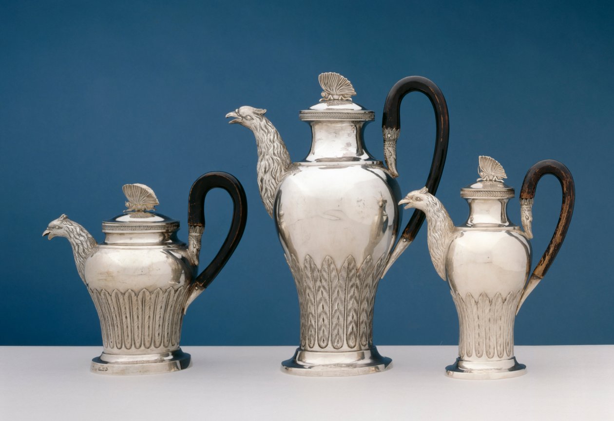 Tre teiere, 1811-20 da Johannes Ostheim