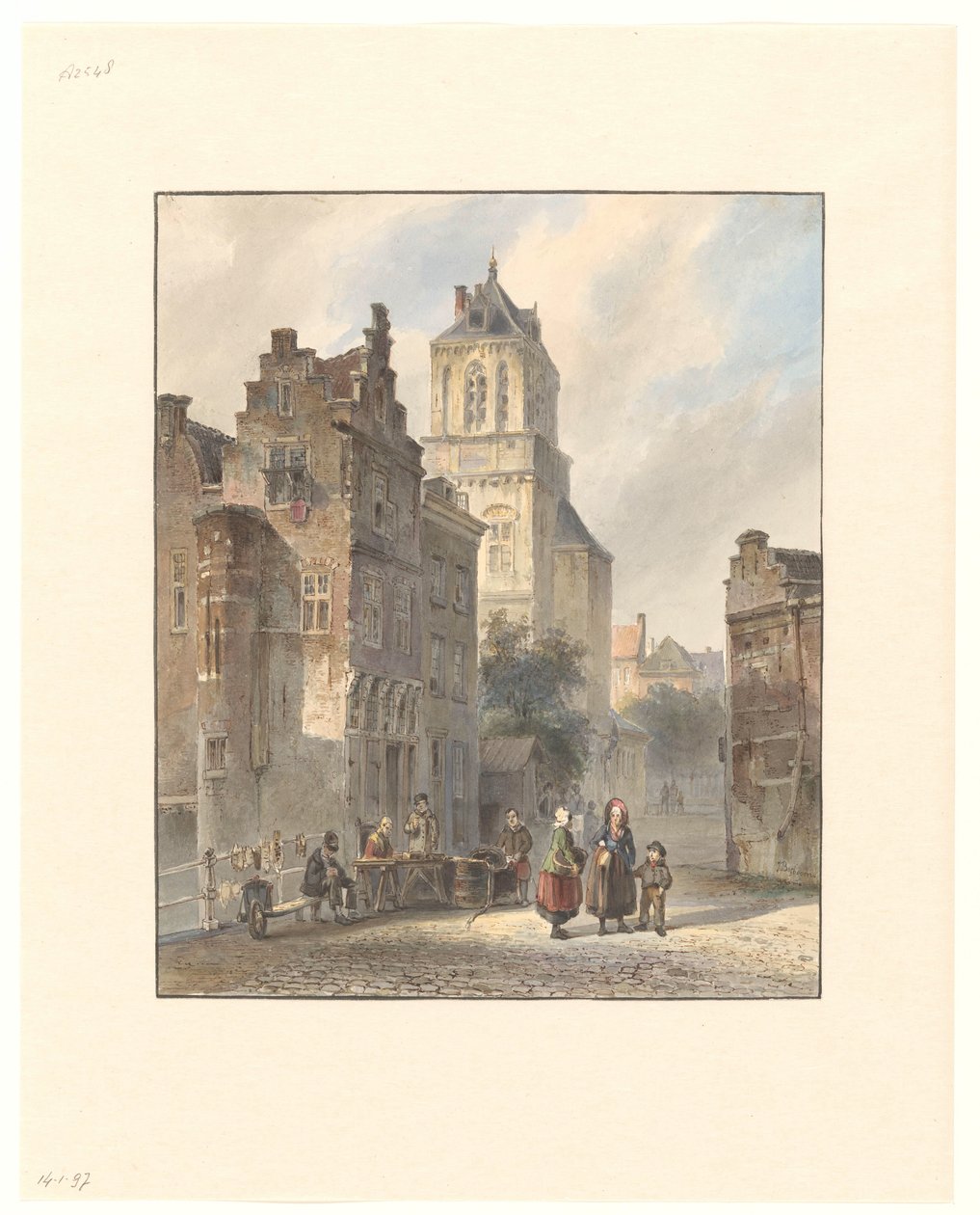 Veduta del municipio di Delft da Johannes Bosboom