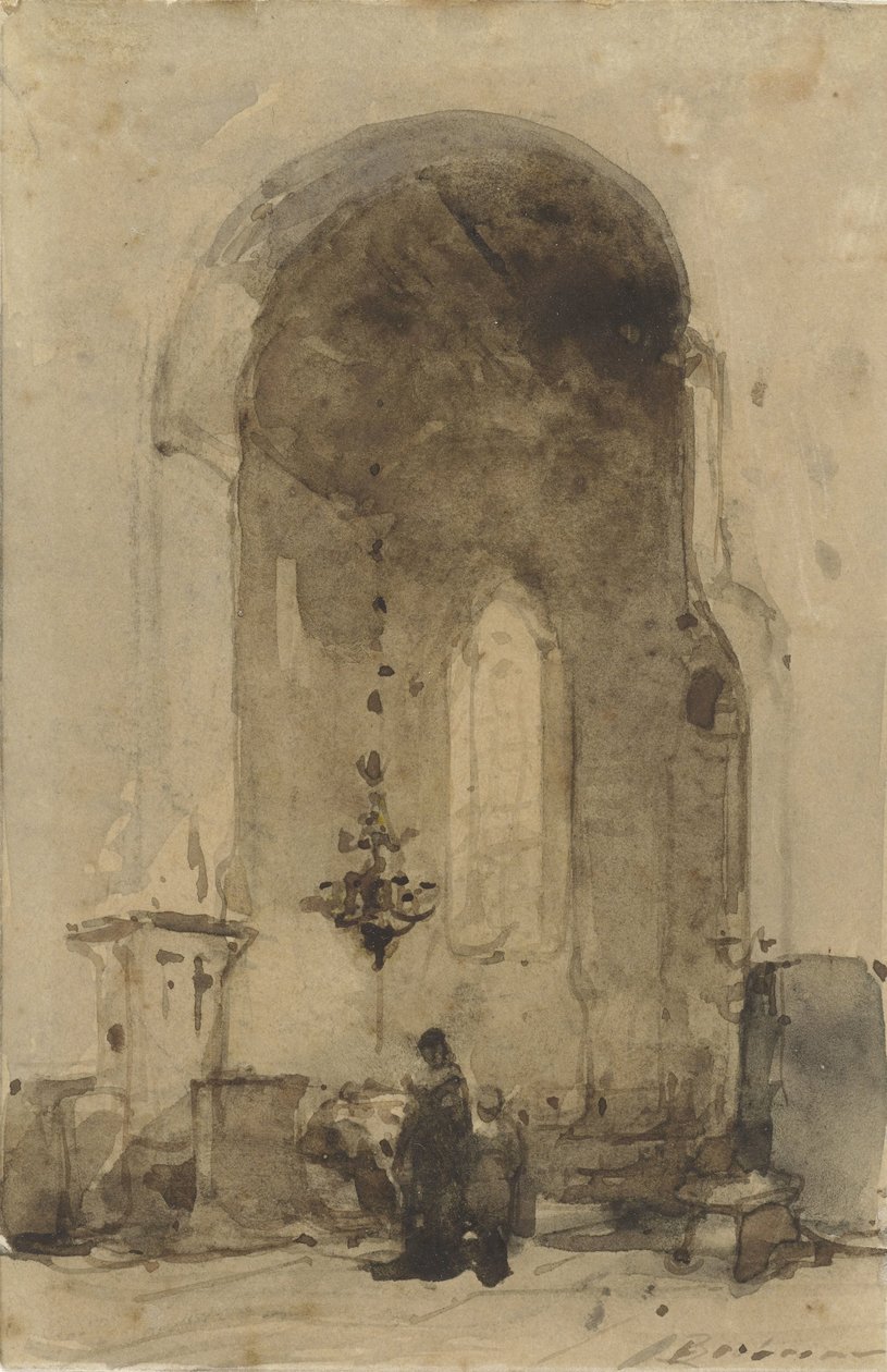 Interno della Chiesa di Geerte a Utrecht da Johannes Bosboom