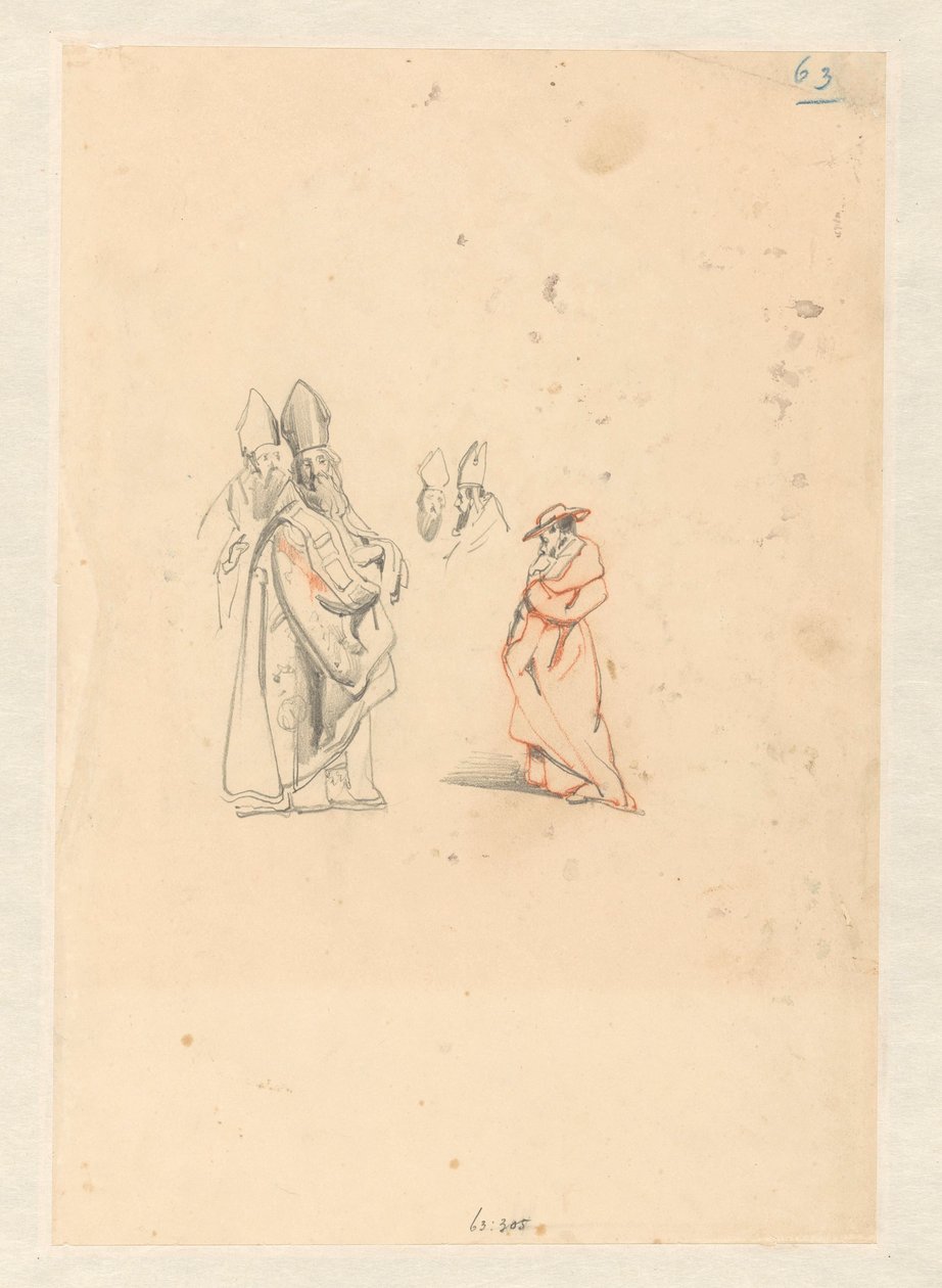 Studi di vescovi e un cardinale da Johannes Bosboom