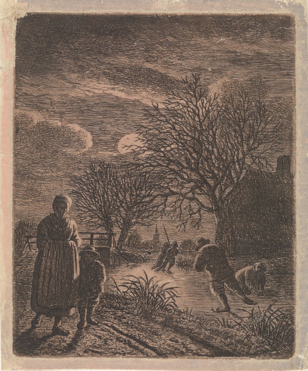 Paesaggio con pattinatori da Johannes Christiaan Janson
