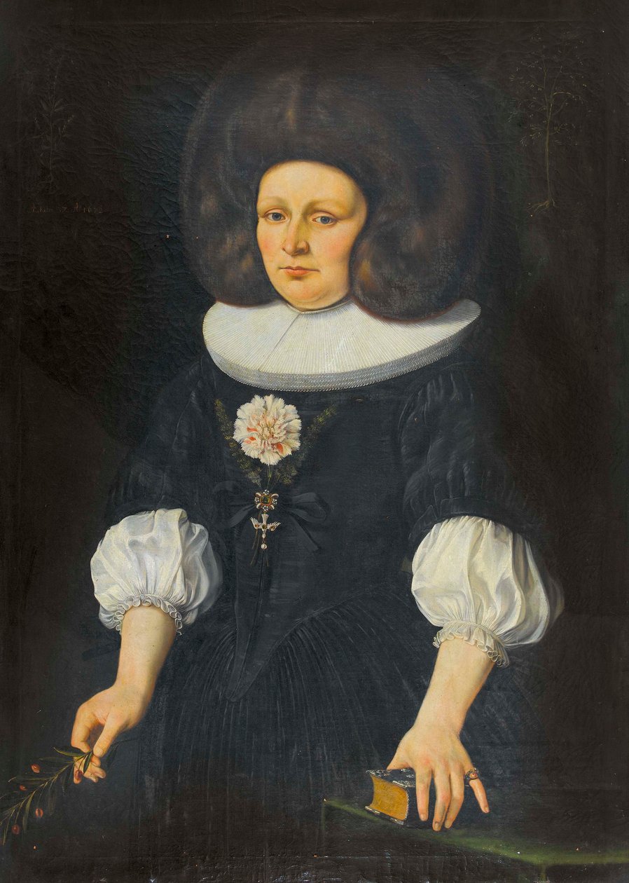 Tedesco: Ritratto di donna con libro di preghiere da Johannes Dünz