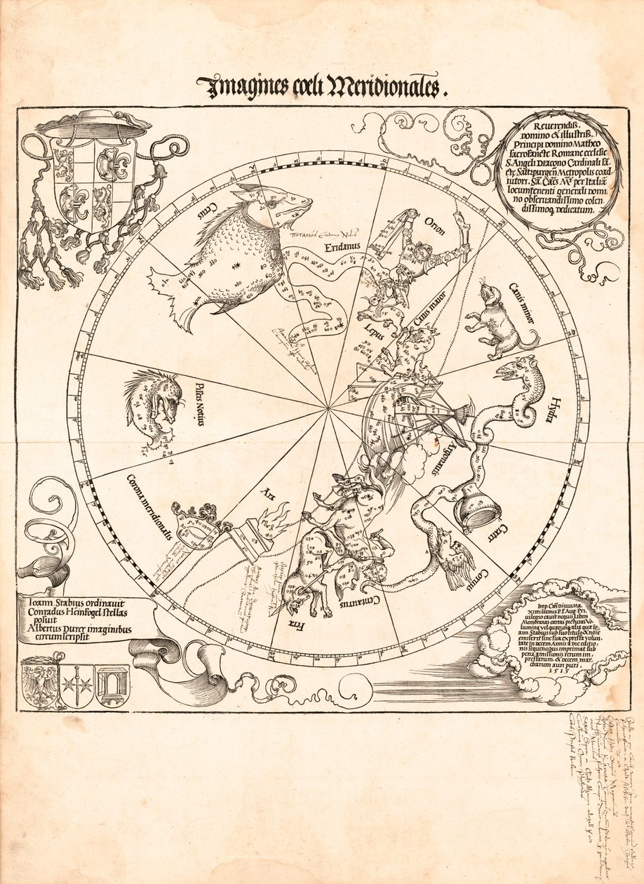 Imagines coeli meridionales da Johannes; Dürer Stabius