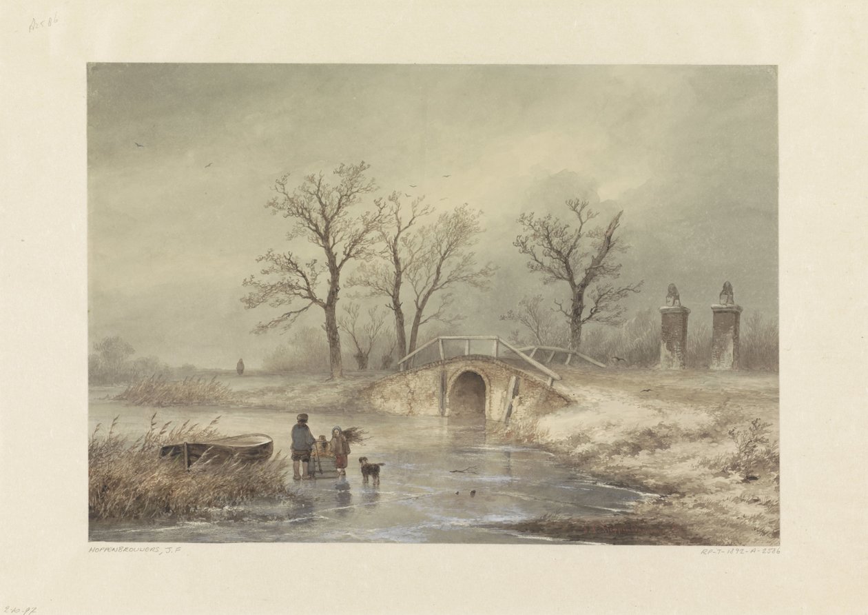 Paesaggio invernale da Johannes Franciscus Hoppenbrouwers
