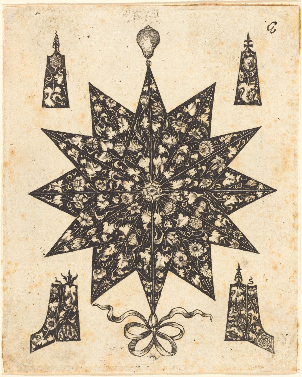 Stella decorata con fiori da Johannes Hanias