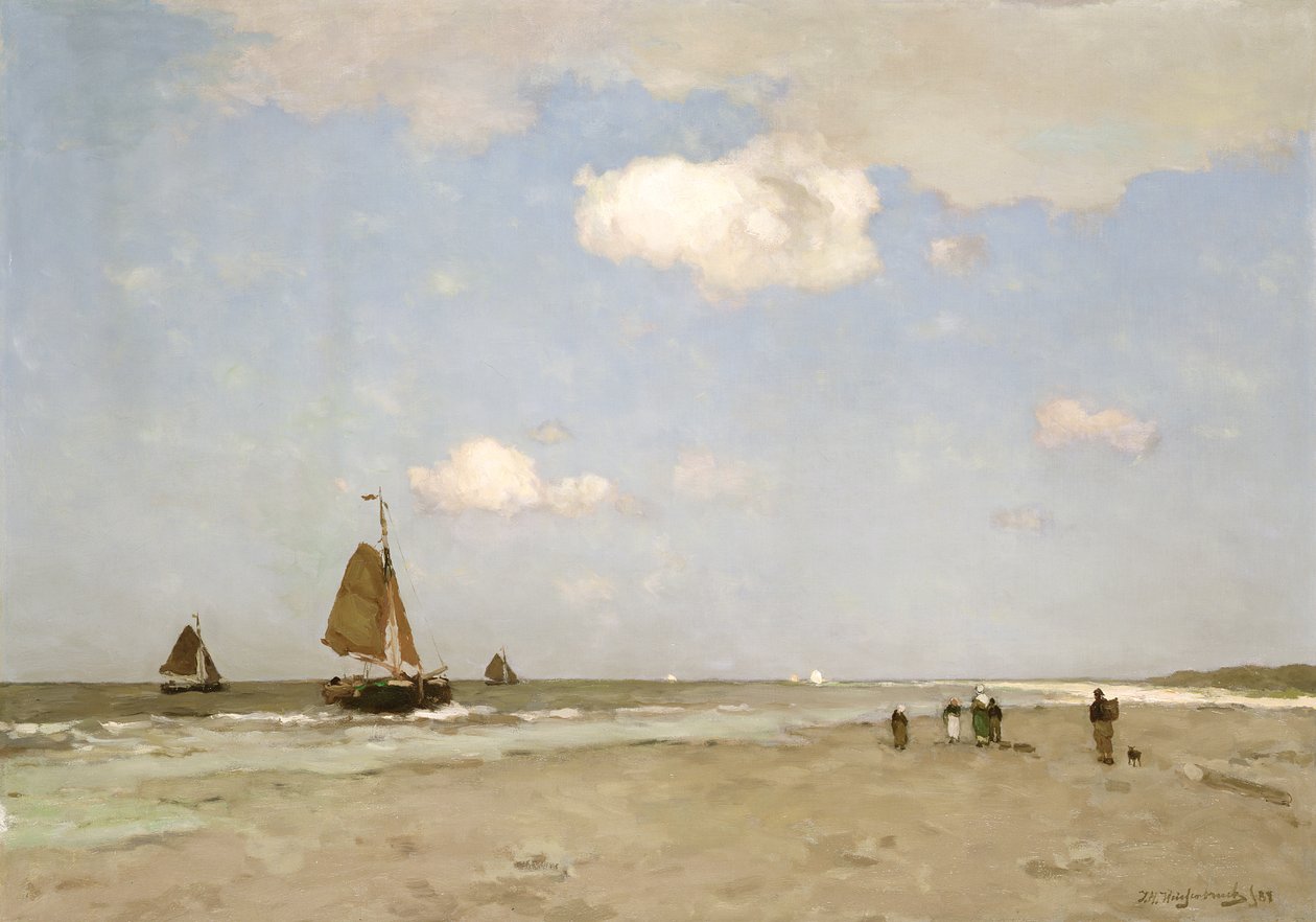 Scena di Spiaggia, 1887 da Johannes Hendrik Weissenbruch