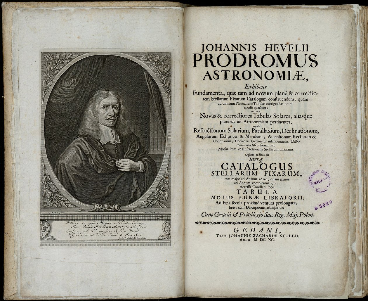 Johannes Hevelius, Prodromus astronomiae, 1690 da Johannes Hevelius