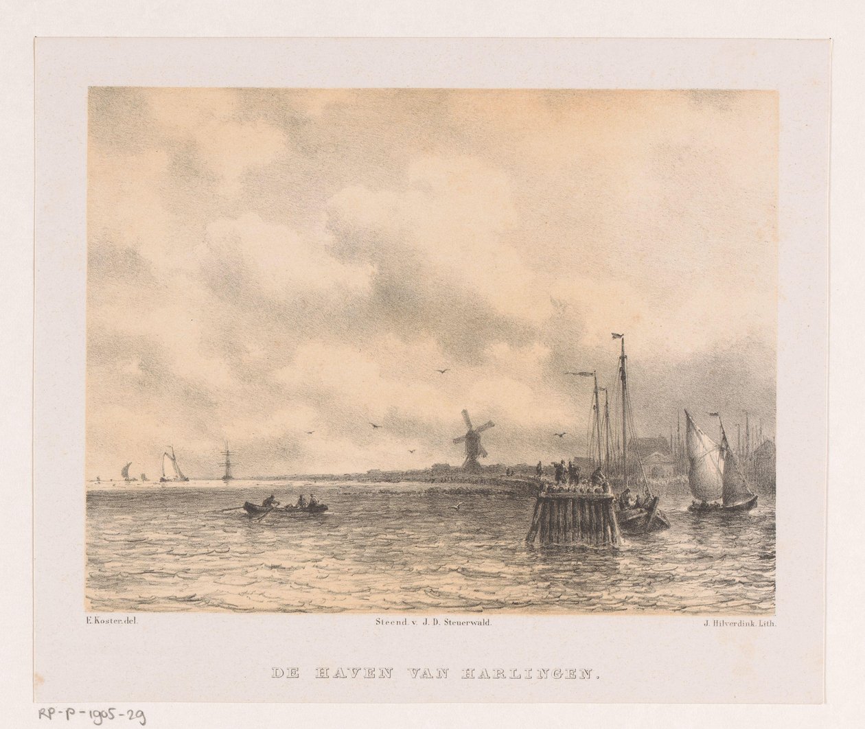 Porto di Harlingen da Johannes Hilverdink