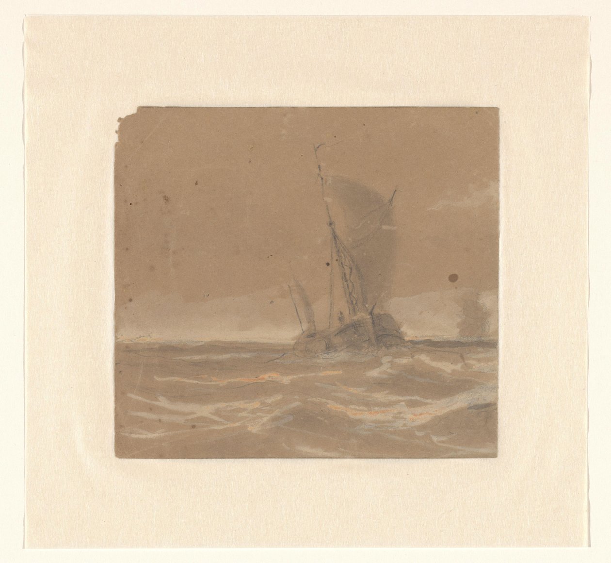 Barca da pesca a vela da Johannes Huygens (signed by artist)