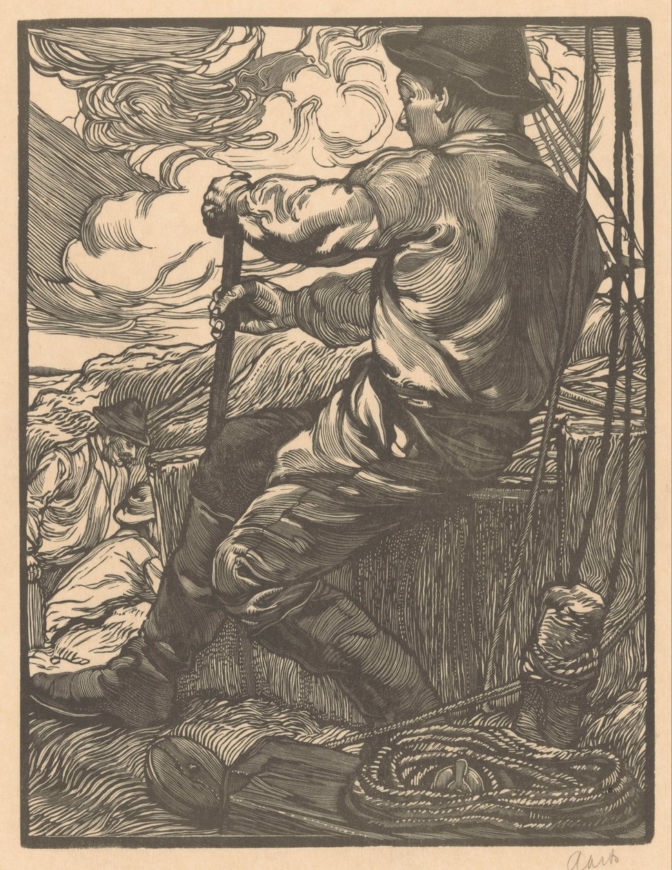 Lavoratore che si sforza da Johannes Josephus Aarts (signed by artist)