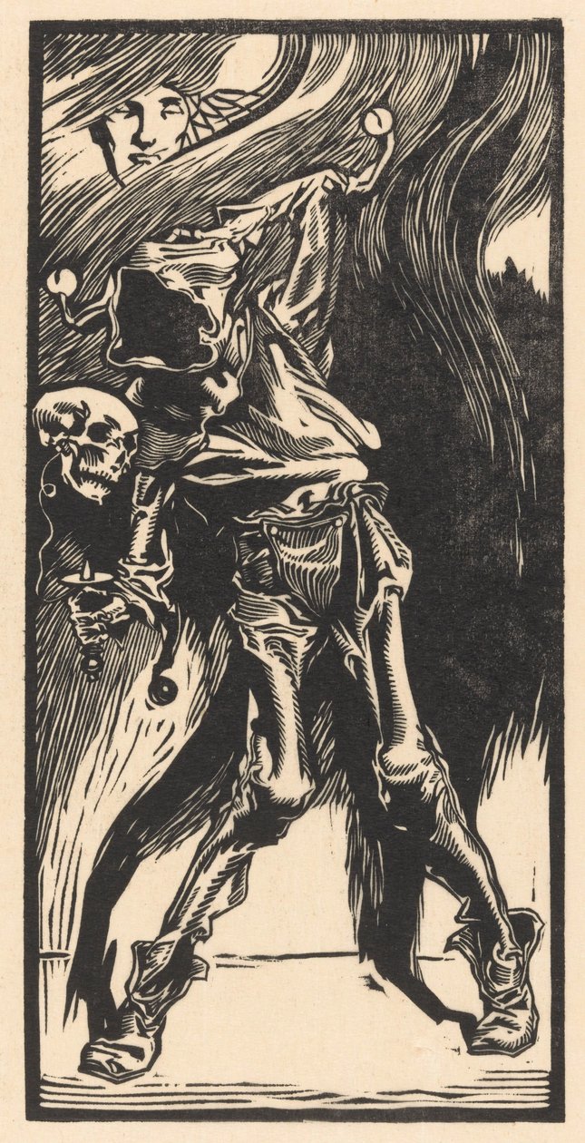 La Morte come arlecchino, giocando a bilboquet da Johannes Josephus Aarts