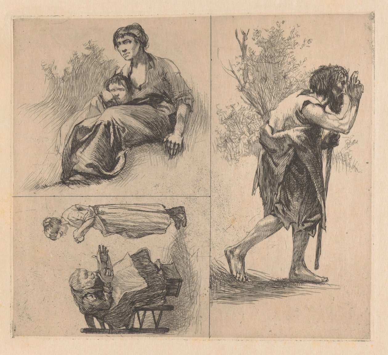 Tre rappresentazioni con figure umane da Johannes Josephus Aarts