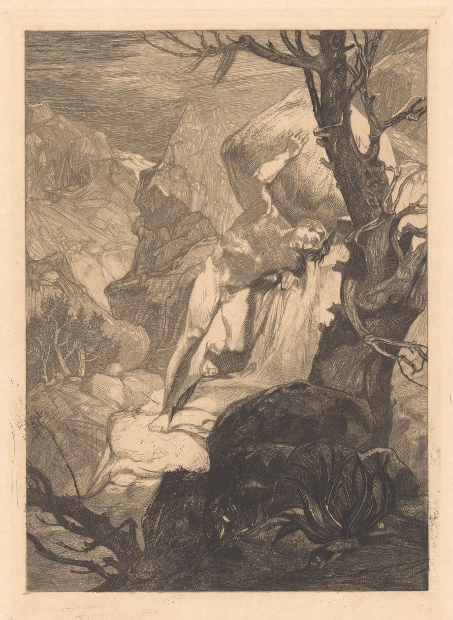 Ferito in un paesaggio roccioso da Johannes Josephus Aarts
