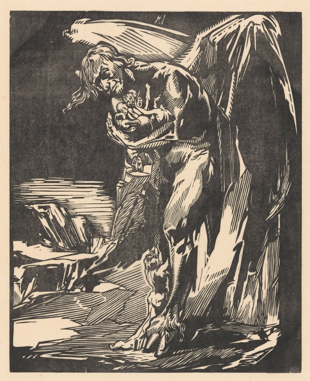 Satana con figure tra le braccia da Johannes Josephus Aarts