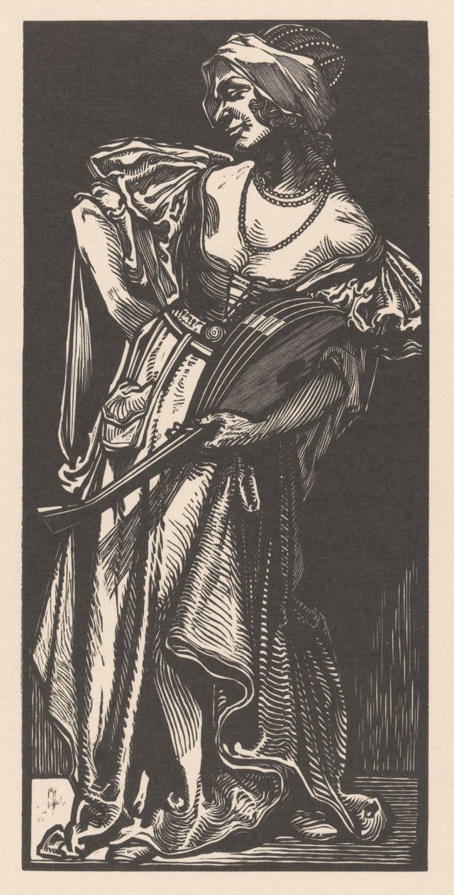 Donna con liuto da Johannes Josephus Aarts