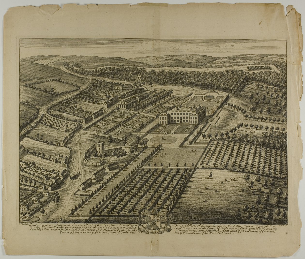 Londesburgh, tavola 31 da Britannia Illustrata da Johannes Kip