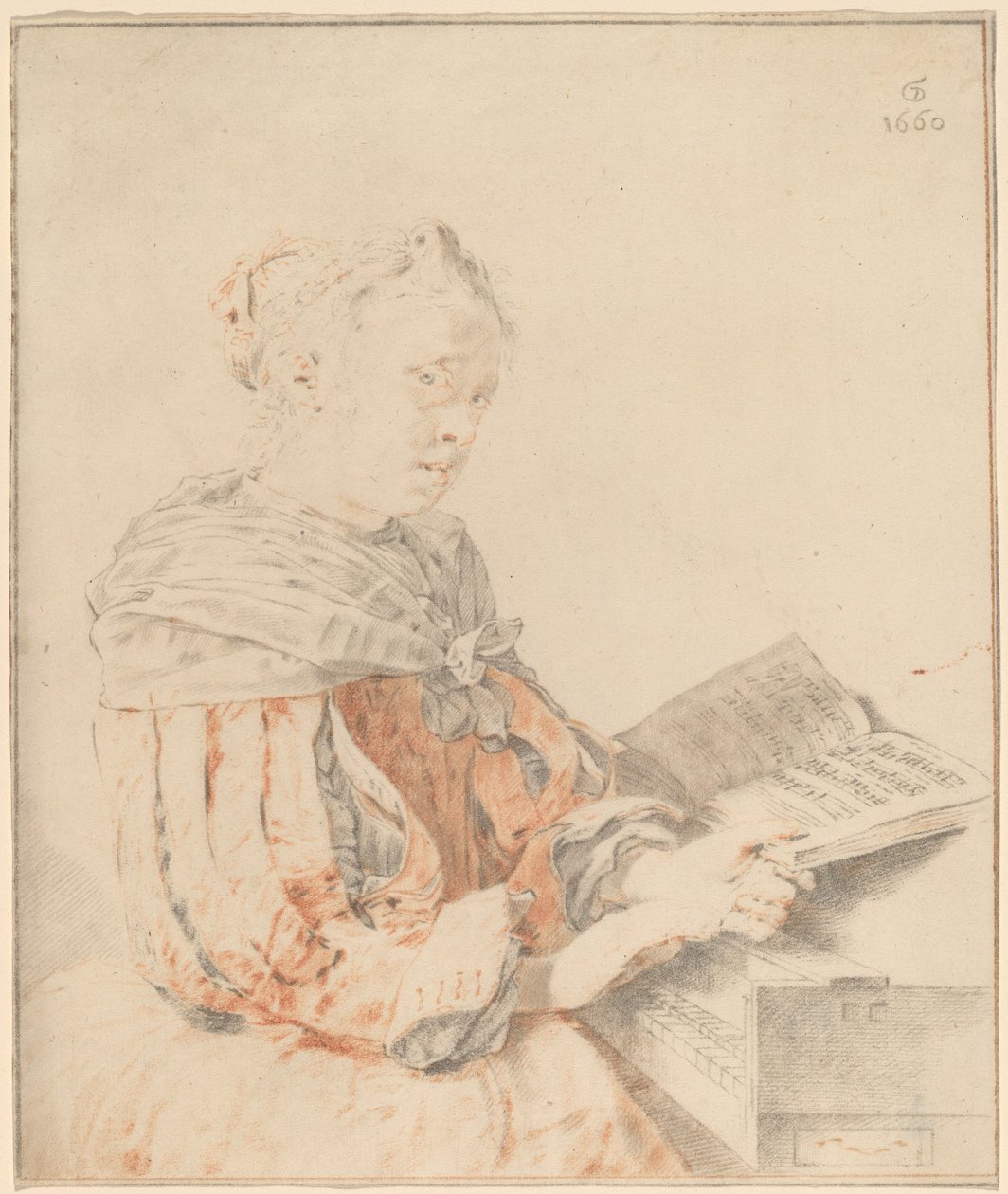 Giovane ragazza alla tastiera da Johannes Kornlein