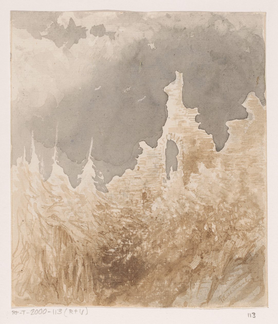 Rovina tra gli alberi da Johannes Tavenraat (signed by artist)