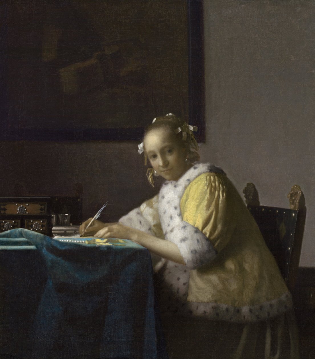 Una signora che scrive da Johannes Vermeer