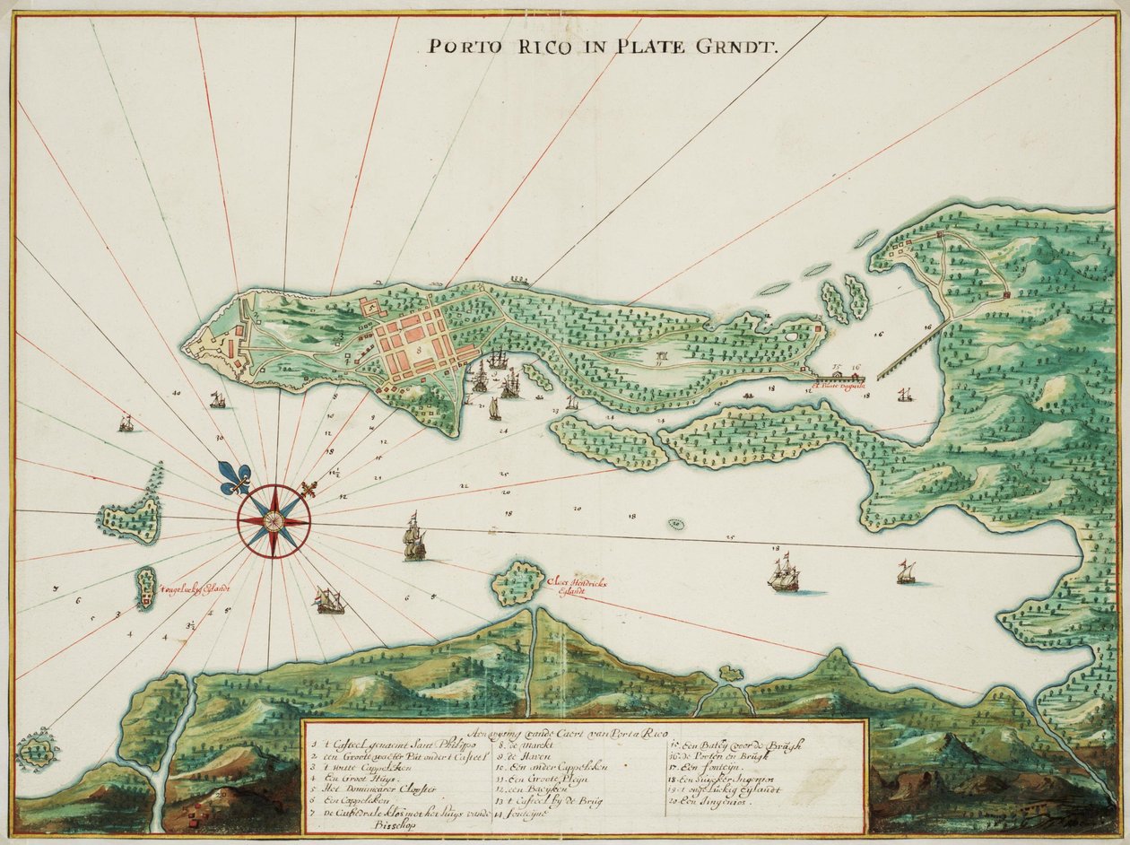 Mappa di Porto Rico da Johannes Vingboons