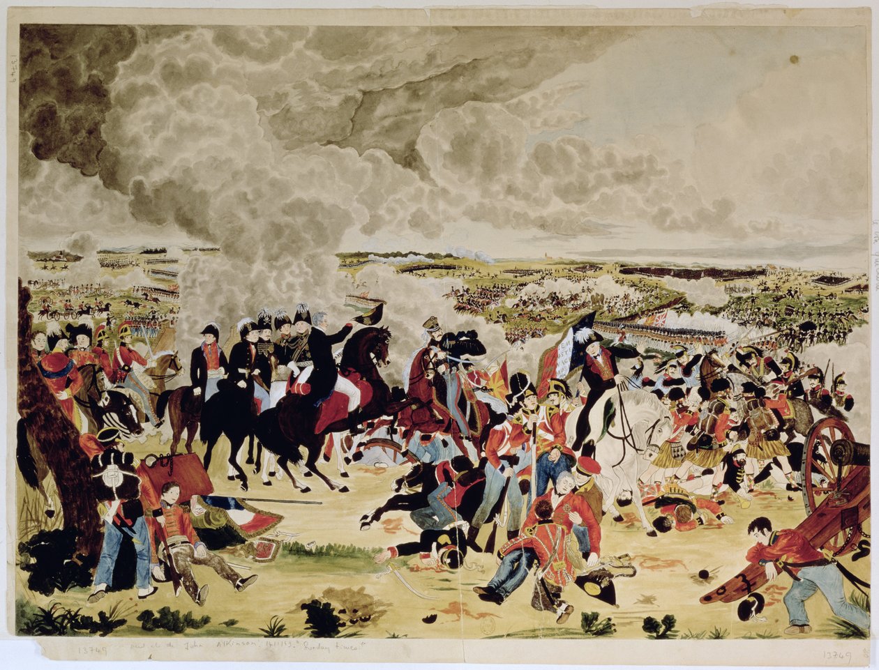 La battaglia di Waterloo, 18 giugno 1815, da The Sunday Times, 21 luglio 1888 da John Alkinson