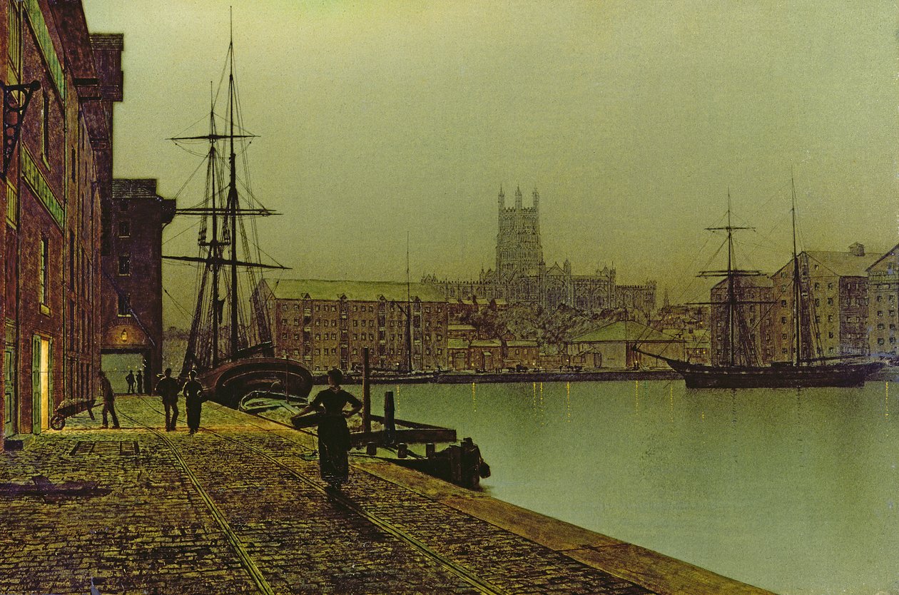 Darsene di Gloucester, c.1880 da John Atkinson Grimshaw