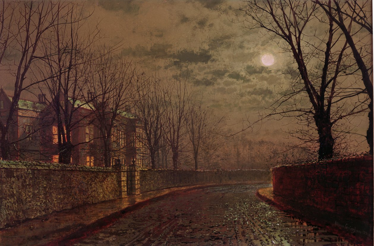 Scena di strada al chiaro di luna, 1882 da John Atkinson Grimshaw