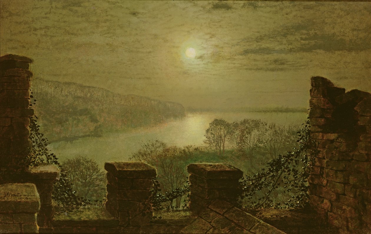 Roundhay Park dal castello, 1879 da John Atkinson Grimshaw