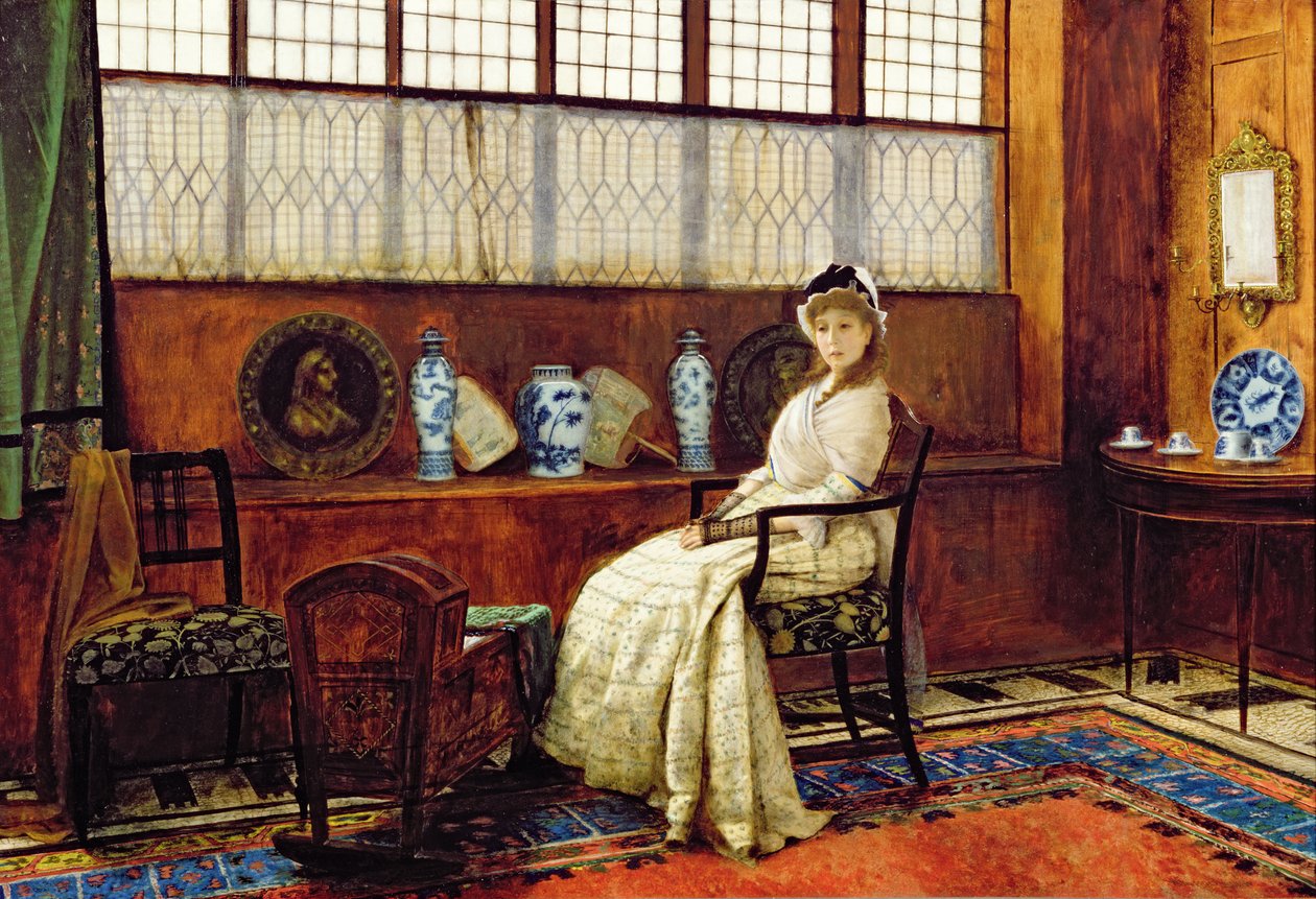 La canzone della culla da John Atkinson Grimshaw