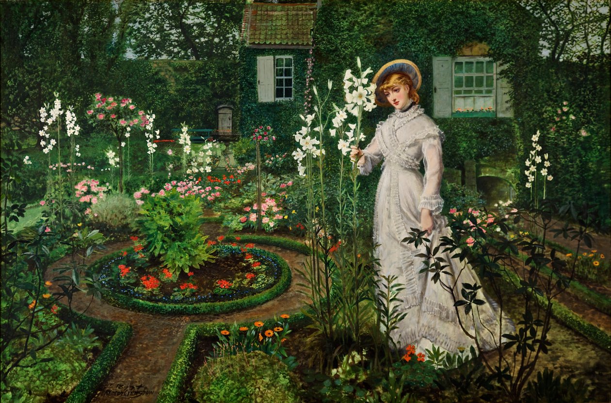Il giardino del rettore, Regina dei gigli da John Atkinson Grimshaw