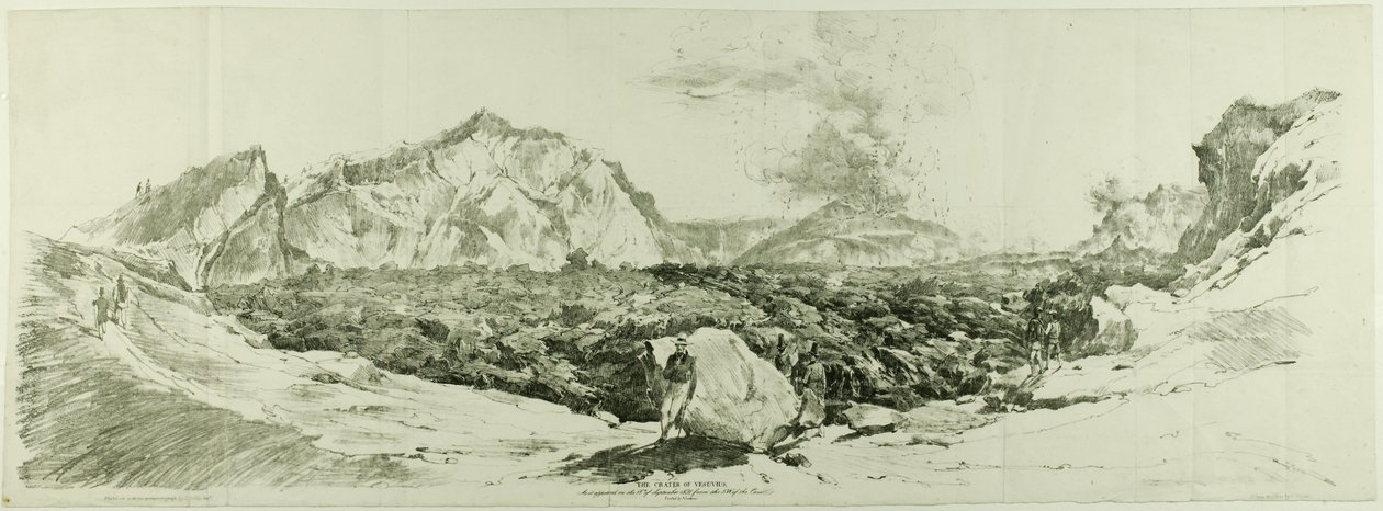 Il cratere del Vesuvio da John Auldjo
