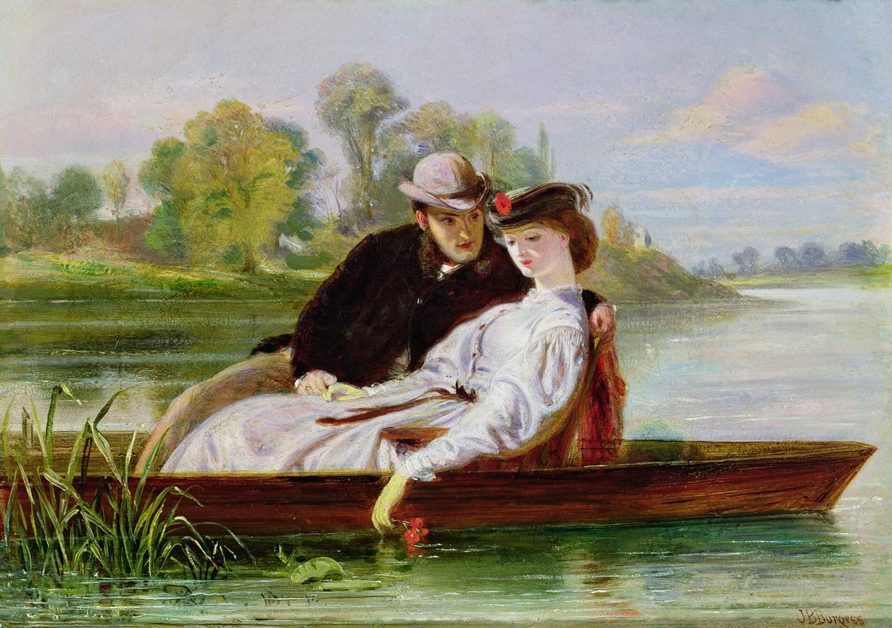 Amanti in una barca da John Bagnold Burgess