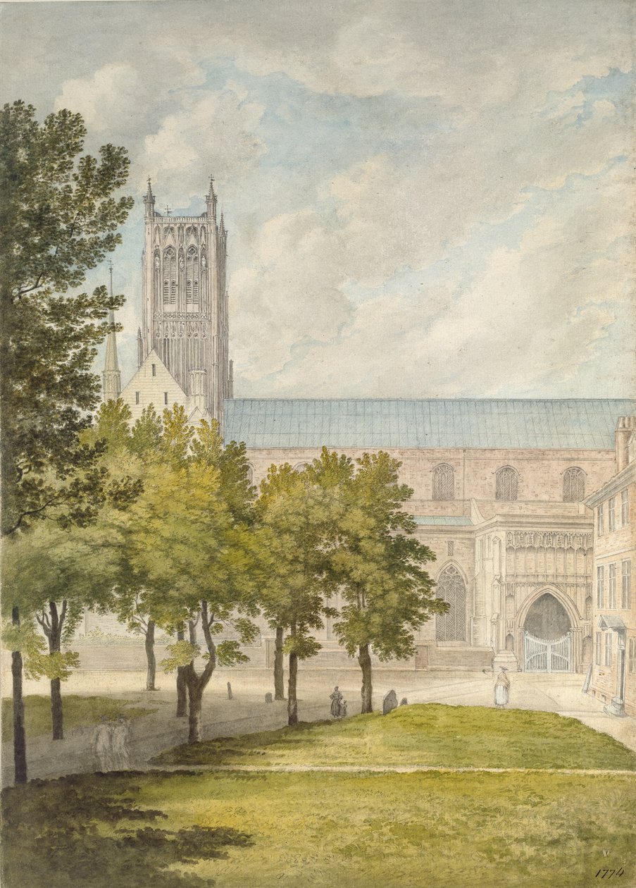 Cattedrale di Worcester, probabilmente 1774 da John Baptist Malchair
