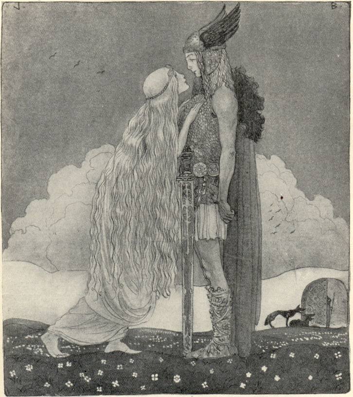 Freyja e Svipdag da John Bauer
