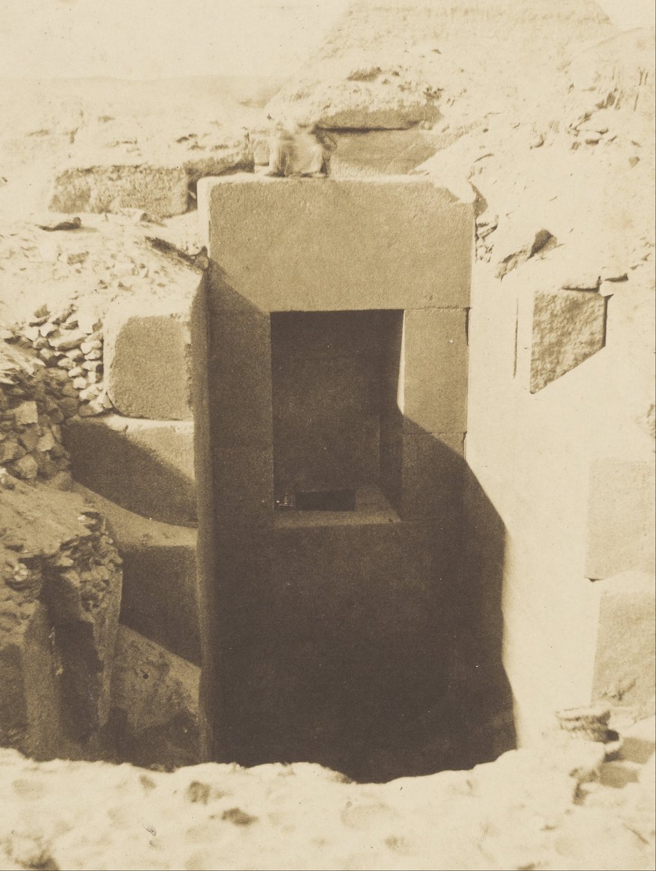(Piramidi di Giza, Lavori di M. Mariette, Porta di Granito Scoperta a Sinistra della Sfinge Scavatio...) da John Beasly Greene