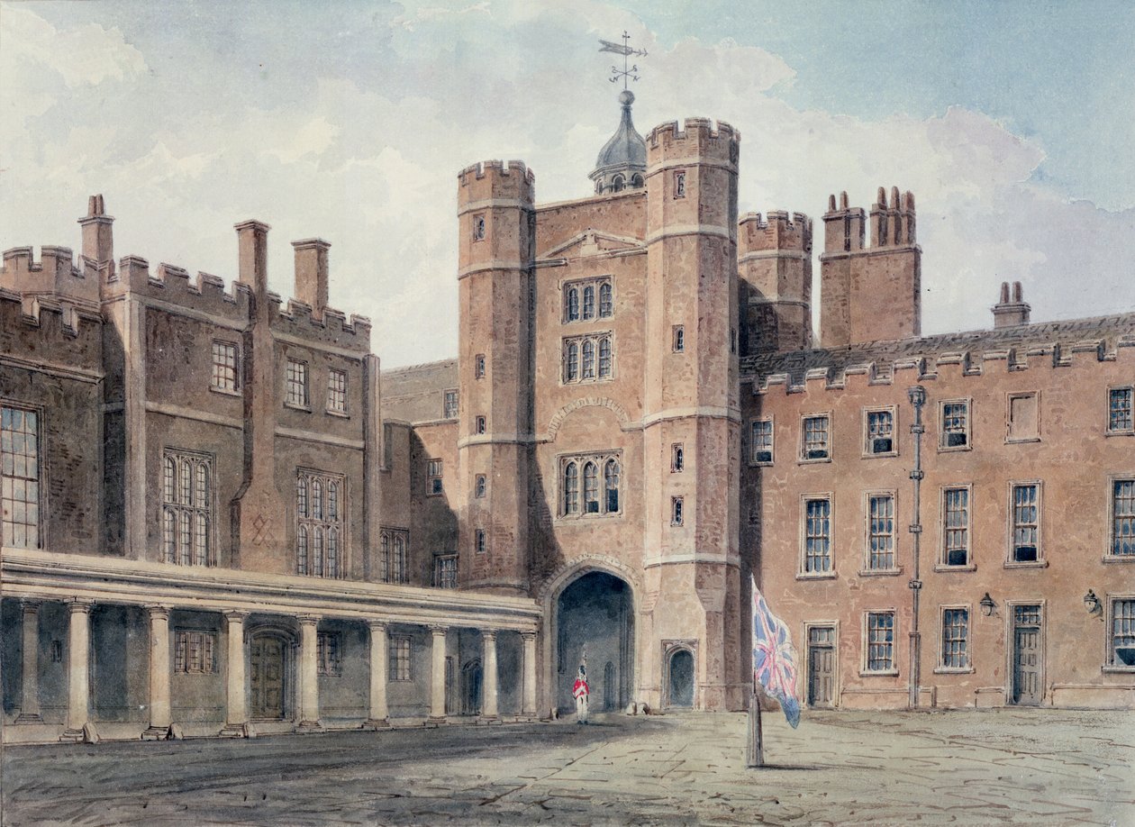 Corte principale del Palazzo di St. James da John Chessell Buckler