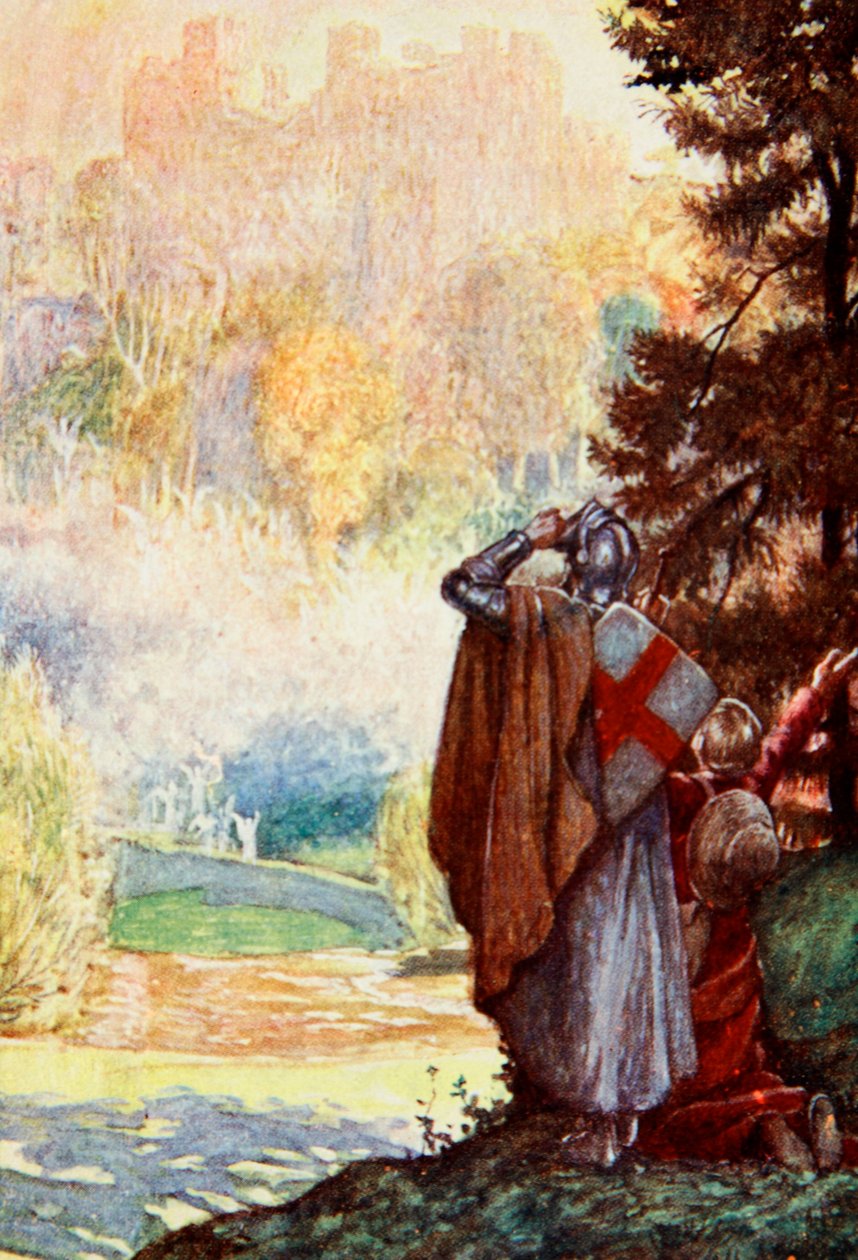 Erano in vista della città verso cui andavano, illustrazione da 