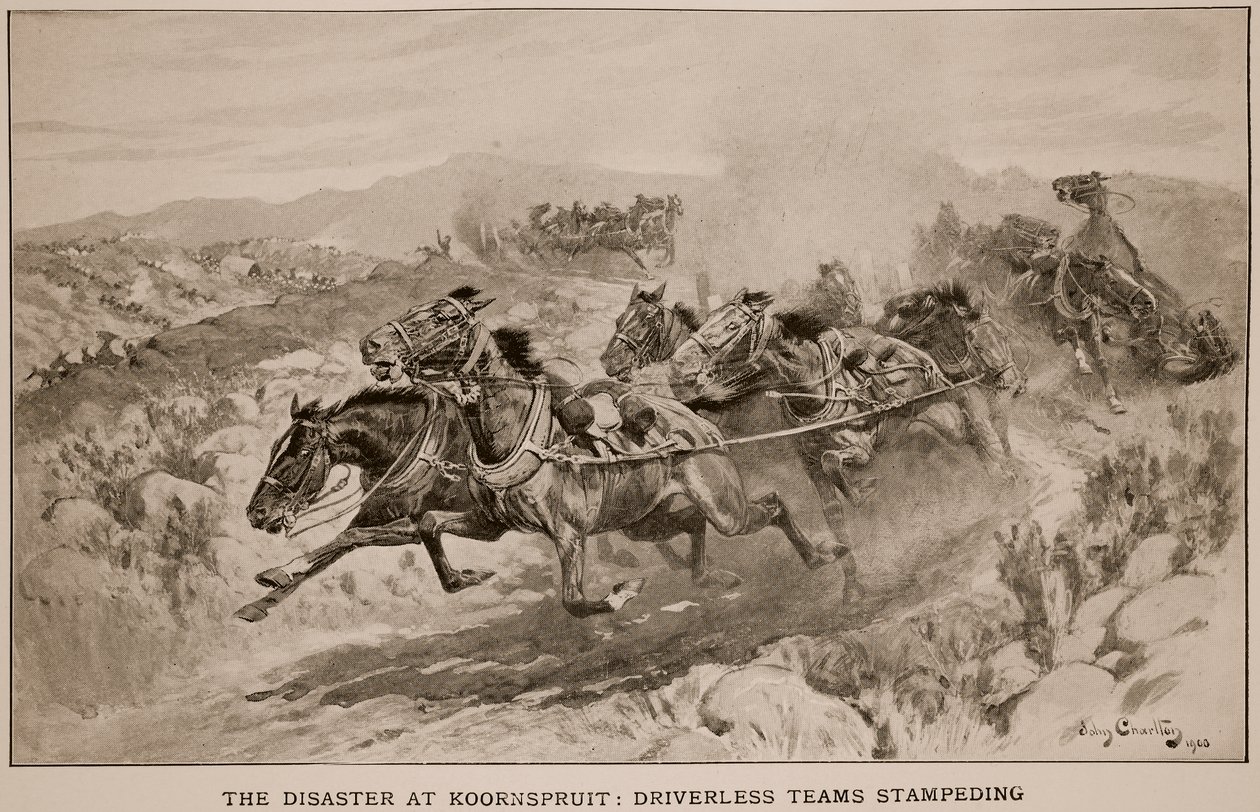 Il disastro a Koornspruit: squadre senza conducente in fuga, 1900 da John Charlton