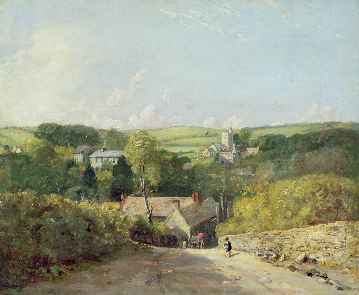 Veduta del Villaggio di Osmington con la Chiesa e la Canonica, 1816 da John Constable