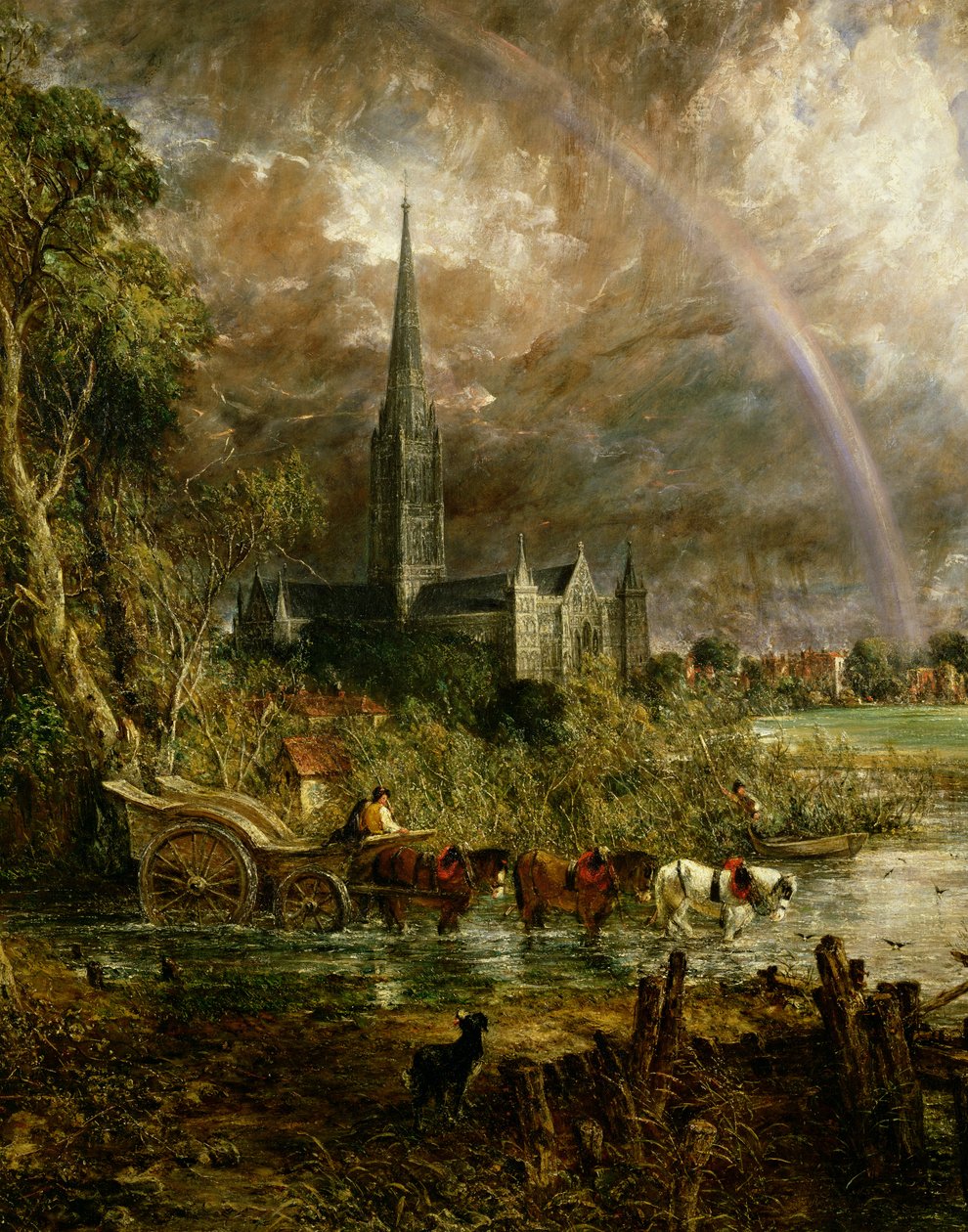 Cattedrale di Salisbury dai prati (dettaglio) da John Constable