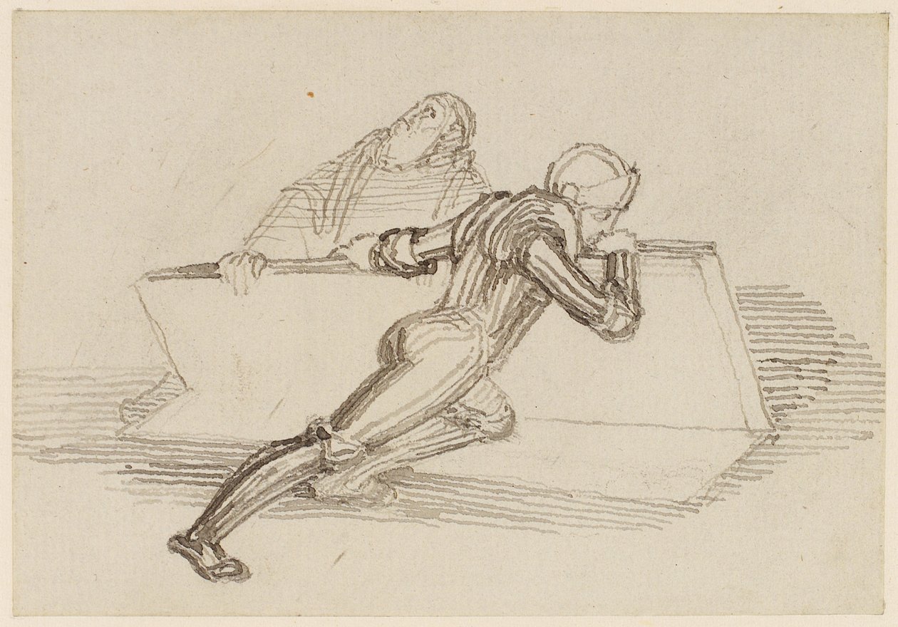 Un cavaliere che solleva una lastra da John Flaxman