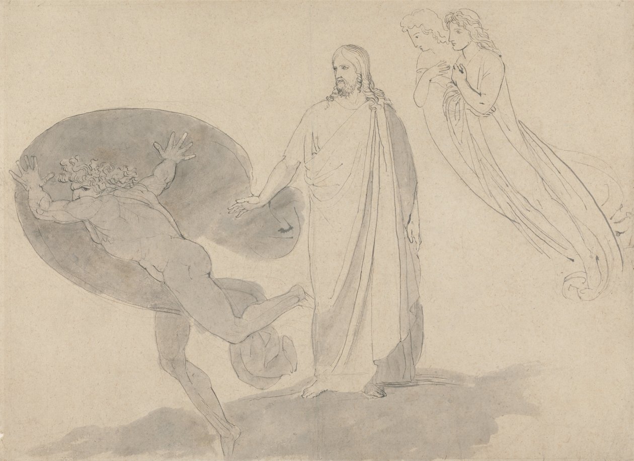 Vattene via da me, Satana da John Flaxman