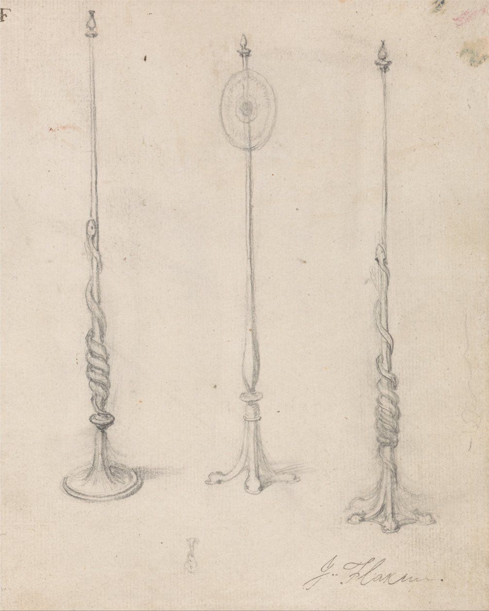 Studio di tre lampadari da John Flaxman